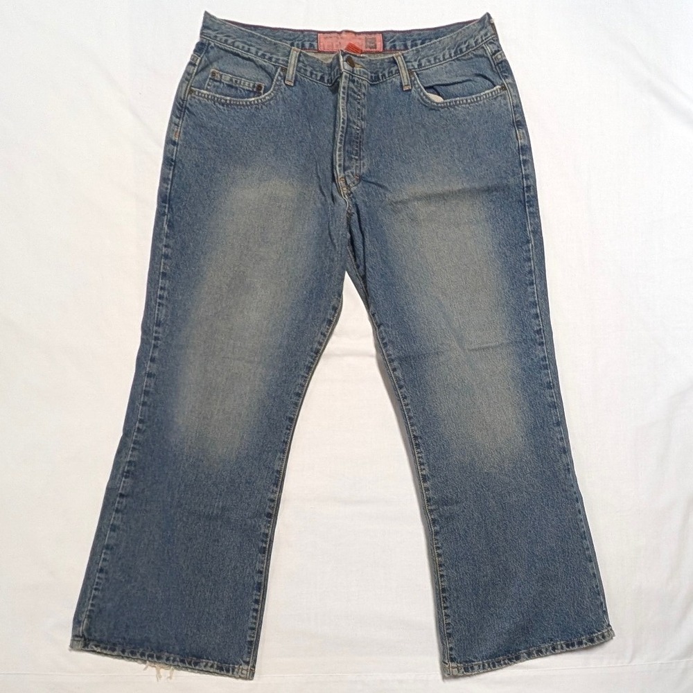 Mossimo Men's Blue Denim Jeans 40x30 Straight Leg Relaxed Fit 100% Cotton